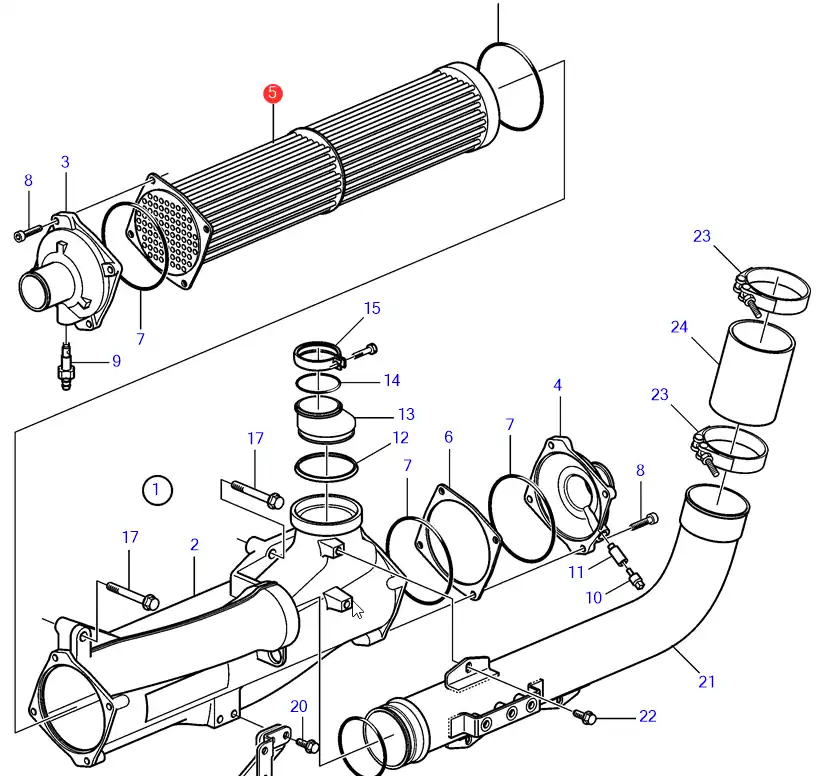 Ladeluftkühler einsetzen Volvo Penta 3588566 Ausverkauf