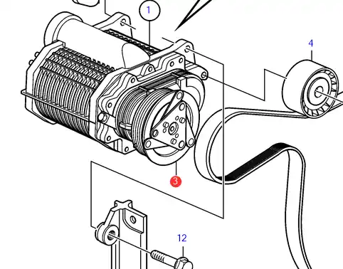 Magnet Kompressorkupplung Volvo Penta 23407756 - 889996 Neue Kollektion