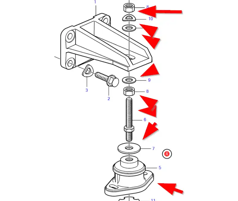 Gratis Versand Motorlager Volvo Penta 843323