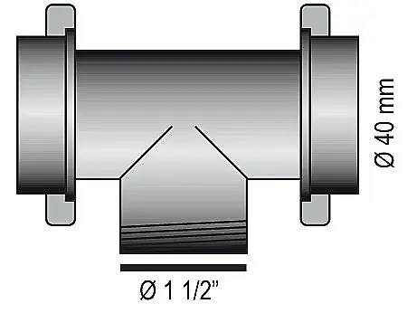Angebot 1 1/2" T-Stück