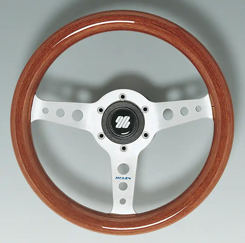Zertifiziert CAPRI Steuerrad Holzoptik Ø320mm Speichen silbergr