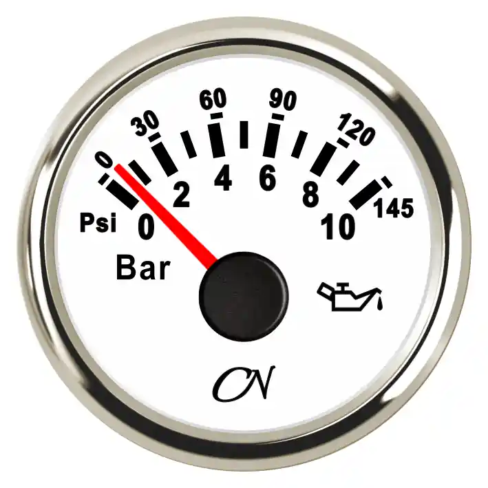 Großhandel CN-Instrument Öldruckanzeige bis 10bar weiß/chrom