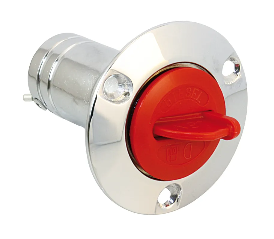 Tankeinfüllstutzen DIESEL 1 1/2" 60mm Rot Neu Im Sortiment