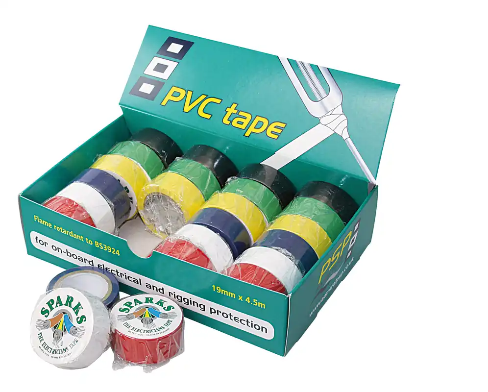 Echt PVC-Tape 19mm x 4.5m 24 Rollen FARBIG sortiert