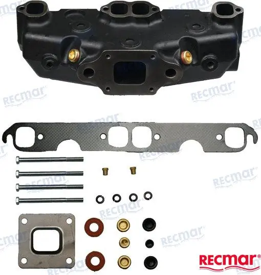 Must-Have Recmar® Exhaust manifold MerCruiser GM Dry-joint 5.0 5.7 V8 MPi 865049T01