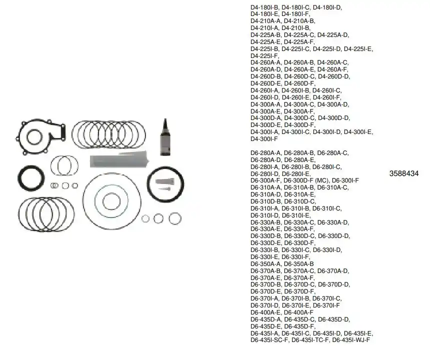 Online Kaufen SLP® Oil pan gasket Set Volvo Penta D4 D6 3588434